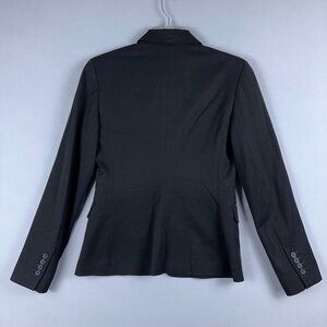Express Suit Blazer Jacket Womens Size 4 Single Breasted Pockets Black